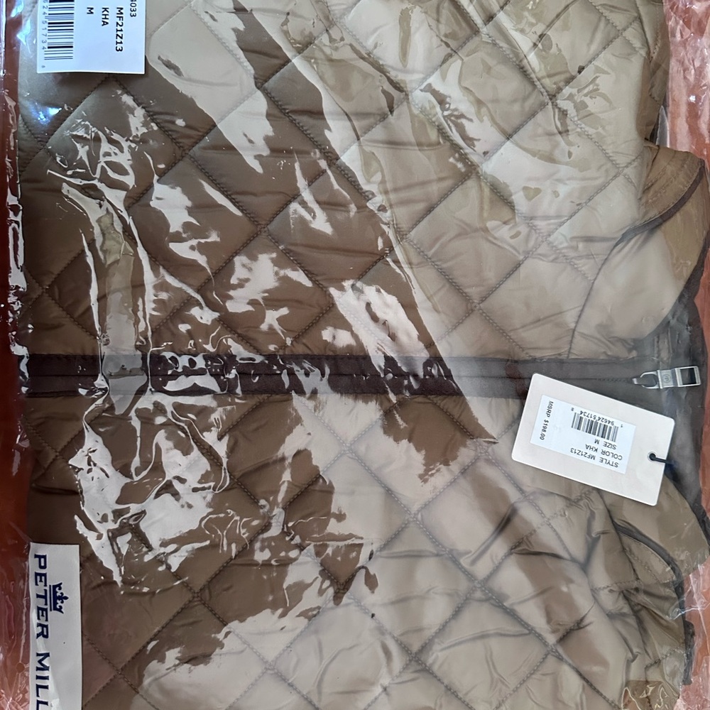 Peter Millar Quilted Essex Vest in Tan